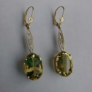 14k peridot earrings